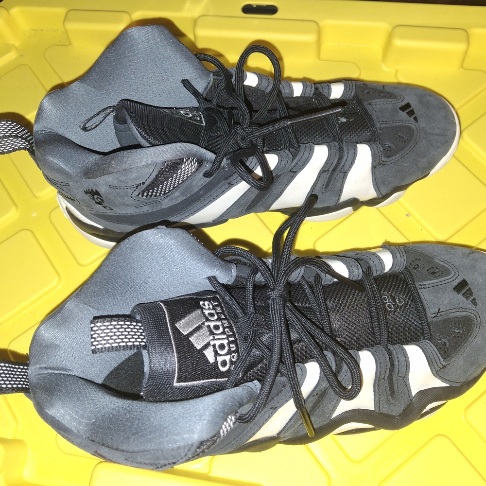 adidas Black & White Boys' High-Top Sneakers